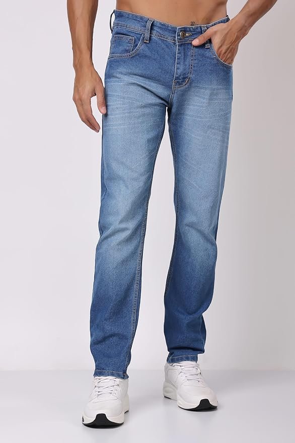 Men's Regular Fit Mid Rise Cotton Jeans for Man | Straight Fit Jeans for Man | Pant | Mens Bottom Wear | Pants | Jean's for Men | Jins Pant for Men | Denim Jeans
