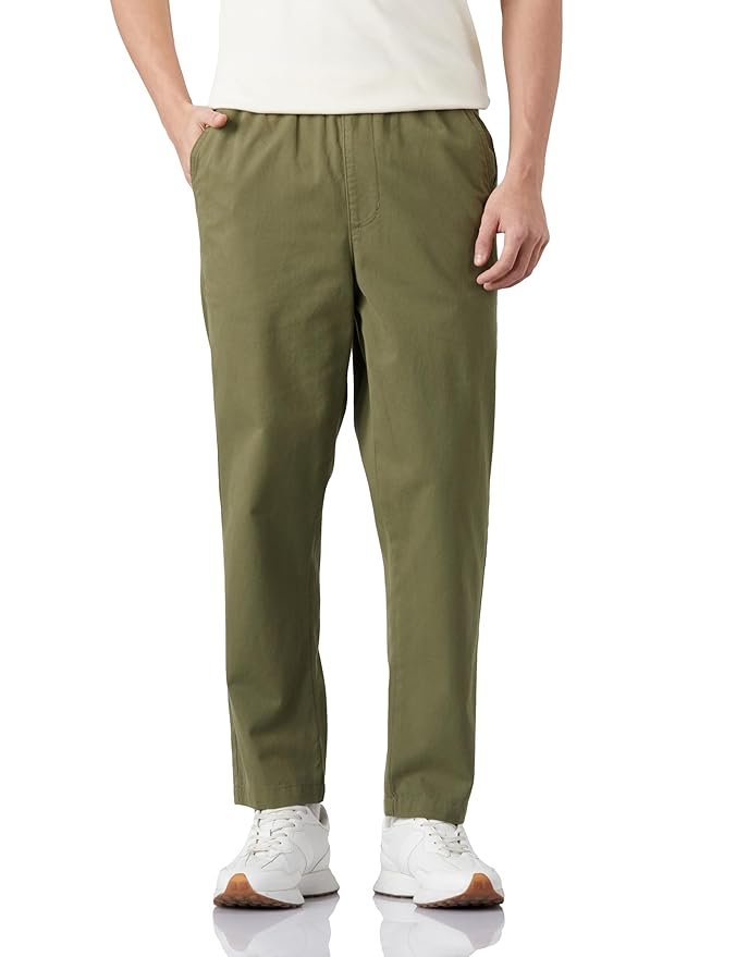 Men's Relaxed Fit Casual Trouser (Elasticated Waistband |
