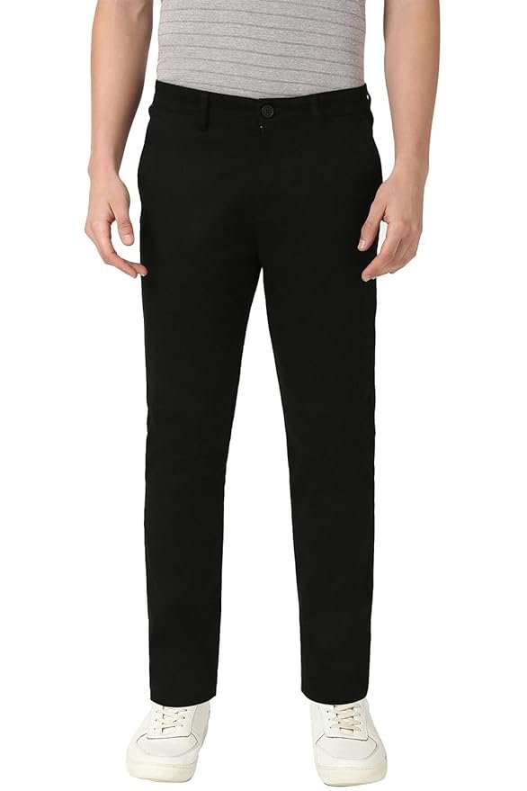 Men's Slim Fit Mid Rise Super Chino Casual Trouser
