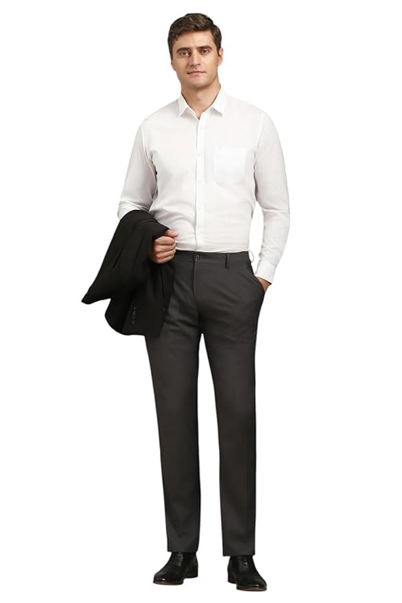 Men's Regular Fit Fashionable Pleated Trouser Work Ready Solid Formal Trouser