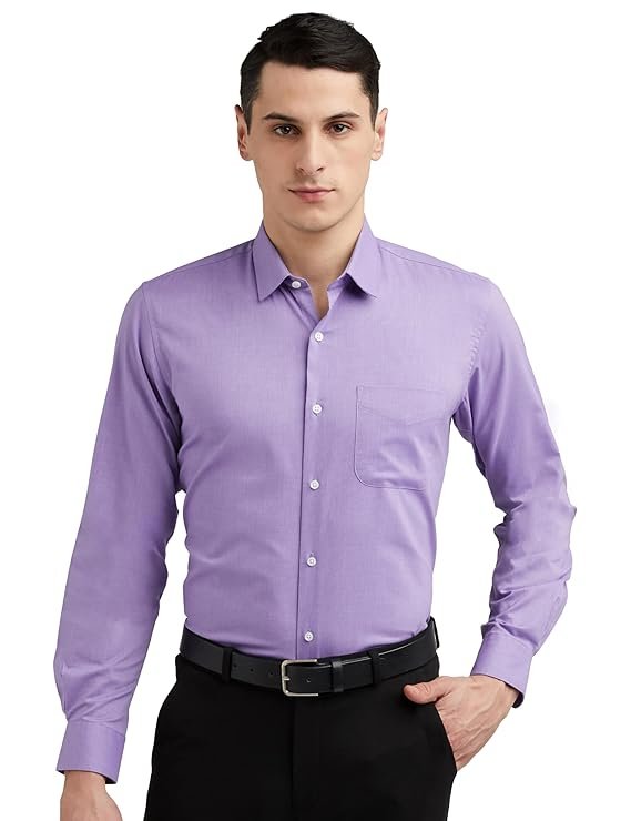 Men's Everday Regular Fit Solid Shirt | Cotton Rich | 5-Pin Pocketing