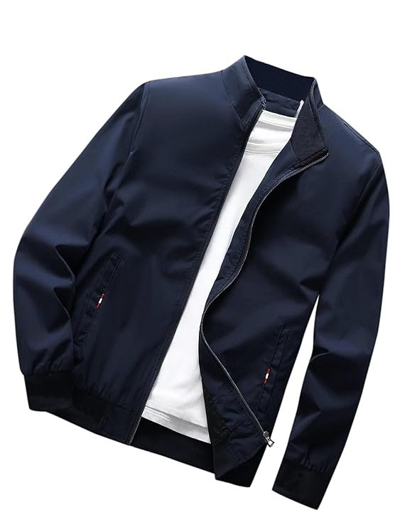 Men's Regular Jacket Fit For Casual Wear || Low-Cut Standing Collar || Full Sleeve | Latest Stylish Jacket For Men