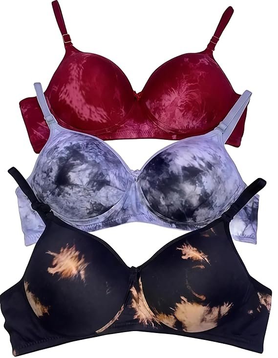 Women's Padded Non-Wired Full Coverage Bra Polycotton Everyday
