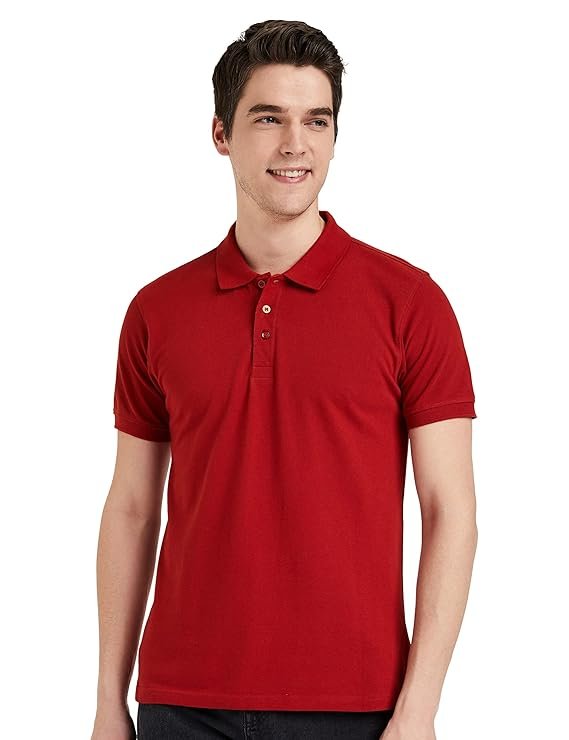 Men's Cotton Rich Solid Polo Tshirt | Collar Tshirts | Half Sleeves