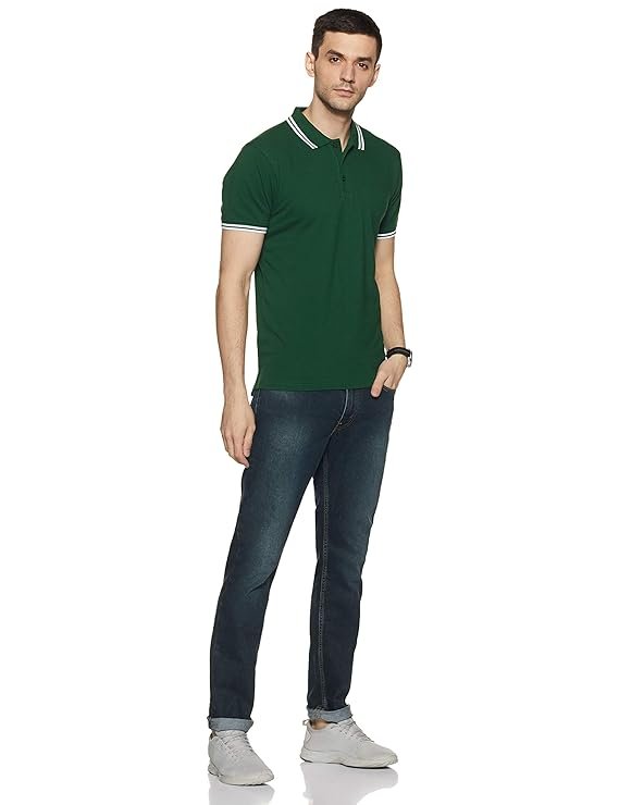 Men's Cotton Rich Solid Polo Collar Tshirts | Half Sleeves | Plain-Regular Fit (Available in Plus Sizes)