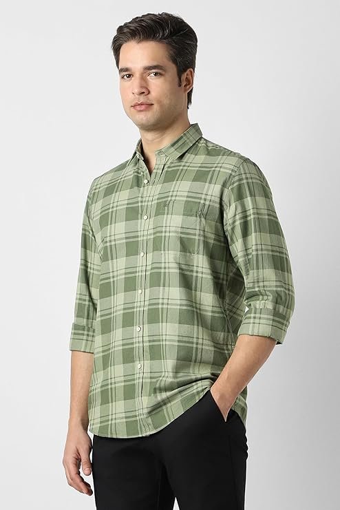 Men's Checkered Cotton Shirt | Smart Casual | Full Sleeves