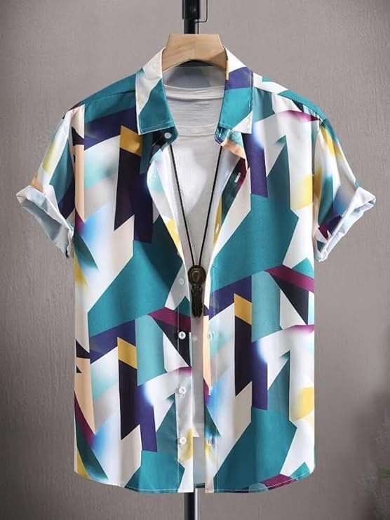 RICH Regular Fit Shirt for Men | Half Sleeve Lycra Shirt