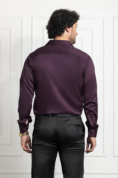 Mens Satin Regular Fit Formal Shirt.