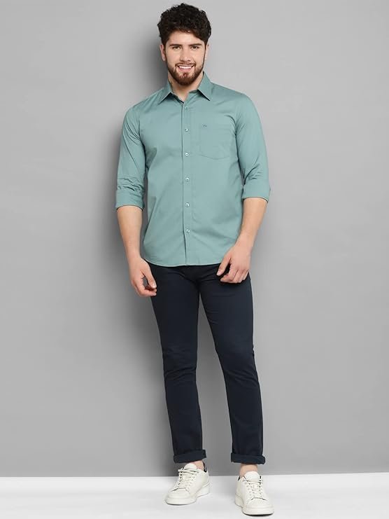 Solid Shirts for Men – 100% Cotton Comfort Fit Casual and Formal Shirt – Breathable
