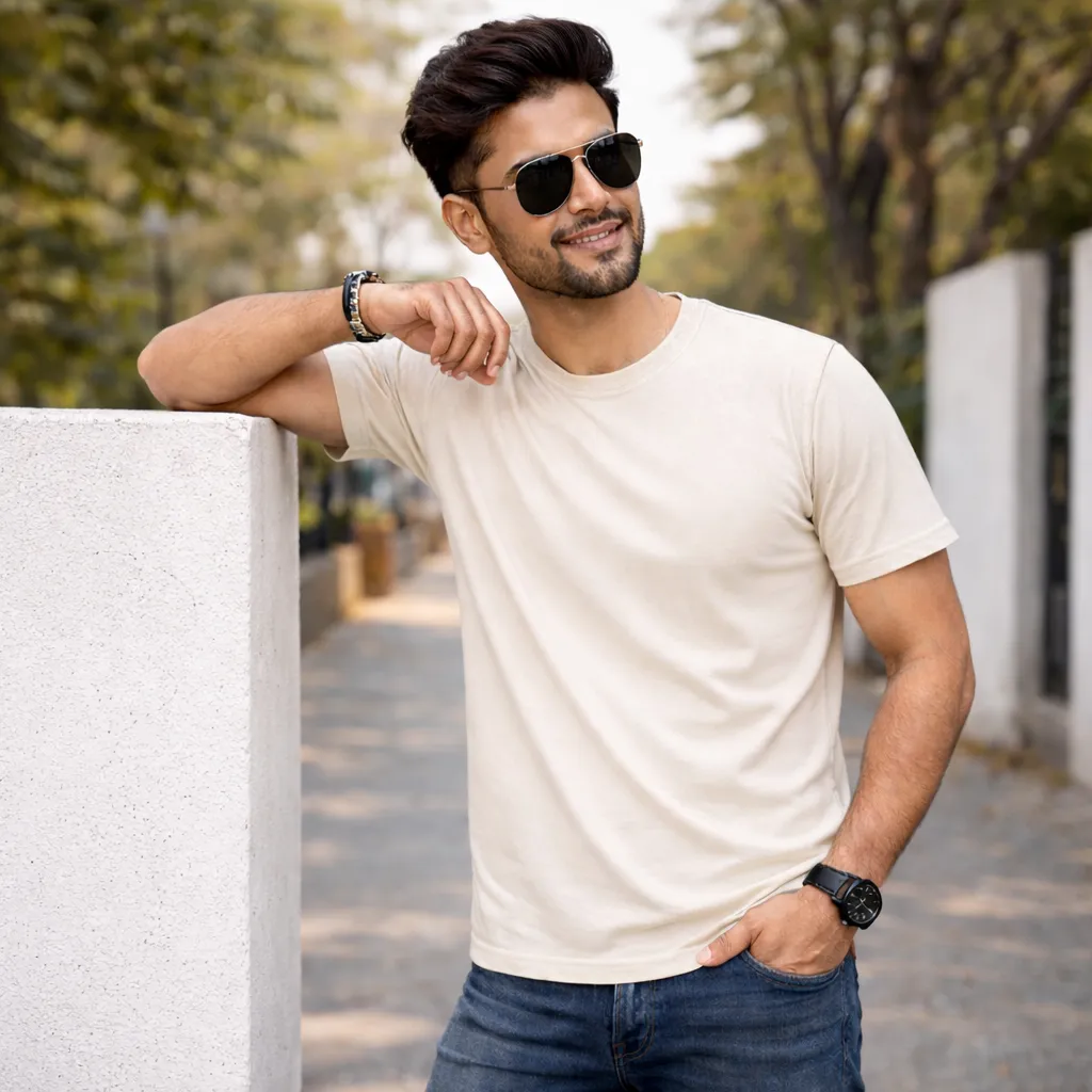 Suvin Gold Essential Luxe Tee-Light Weight
