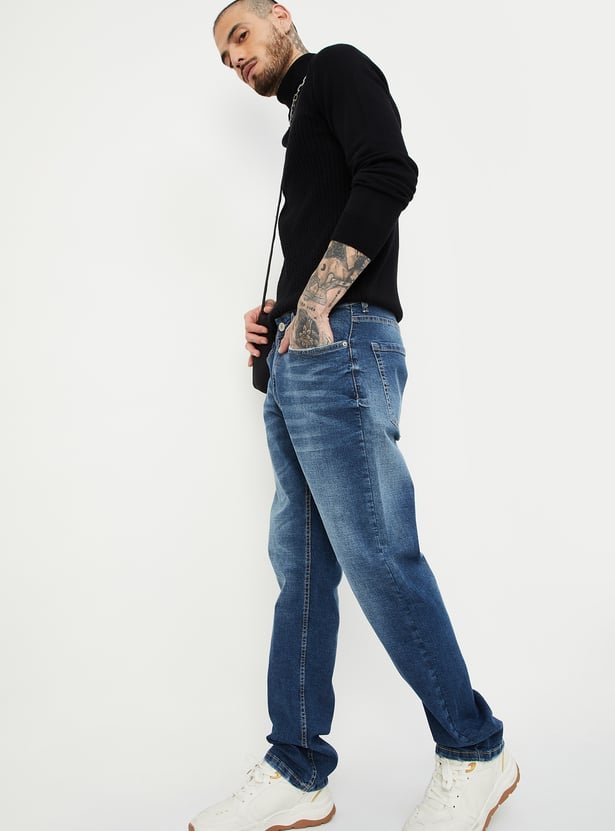 Men Washed Regular Fit Jeans