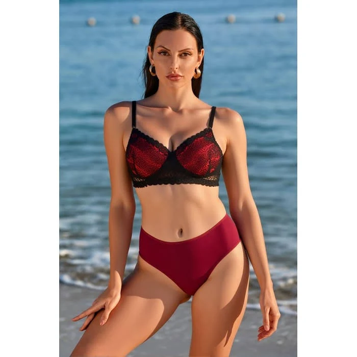 Full Coverage Lace Bra & Mid