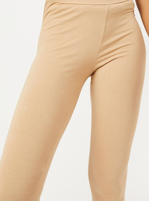 Women Solid Cropped Leggings