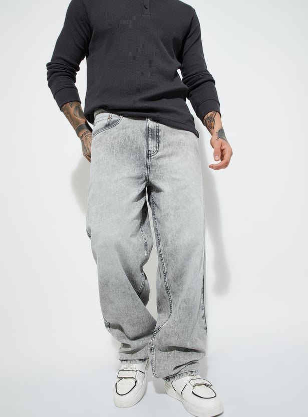 URB_N Men Washed Loose Fit Jeans